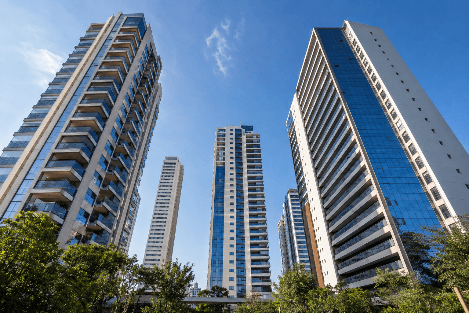 Arquitetura urbana ilustrando uma carteira de imóveis